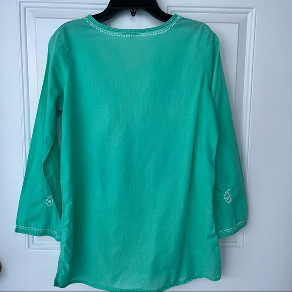 •Land's End Kids• Lightweight Aqua Green Tunic/Swim Cover-Up - Size 10-12 - Picture 5 of 8